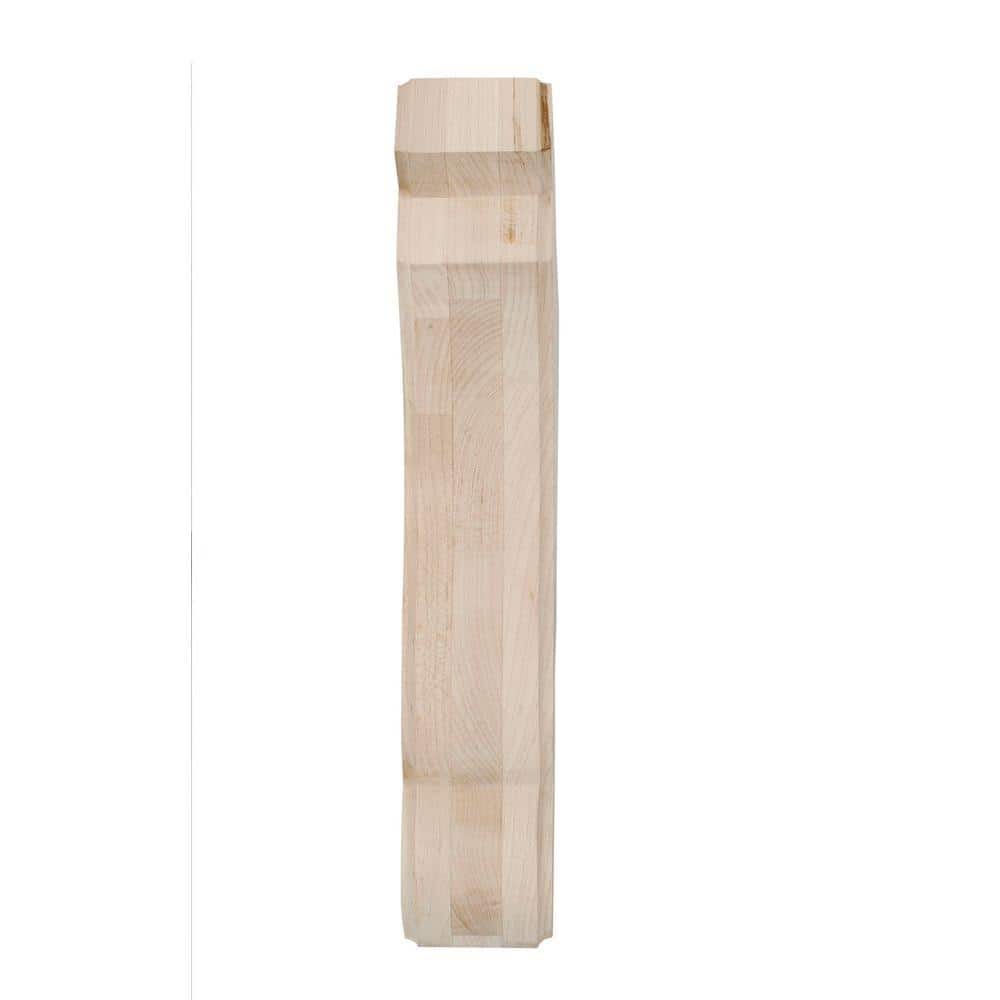 10" Unfinished Alder Wood Traditional Bracket Corbel