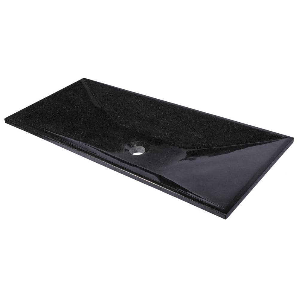 Eden 28'' Black Granite Rectangular Bathroom Sink