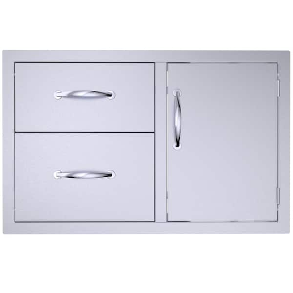 Sunstone Classic Series 36 in Stainless Steel 2 Drawer Door Combo