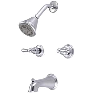 8997-B1 Double Handle 4-Spray Tub and Shower Faucet 1.75 GPM in. Chrome Valve Included