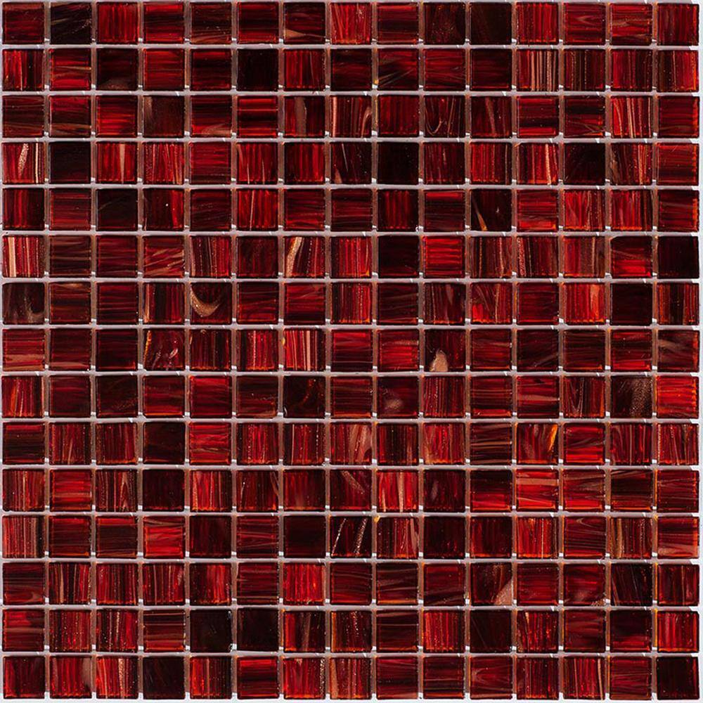 Apollo Tile Celestial 4" x 6" Glossy Wine Pink Glass Mosaic Uniform