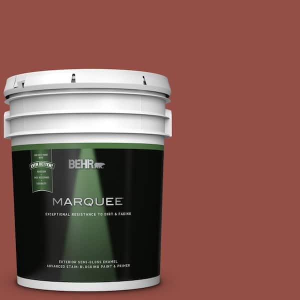 BEHR MARQUEE 5 gal. #UL120-21 Powdered Brick Semi-Gloss Enamel Exterior Paint and Primer in One