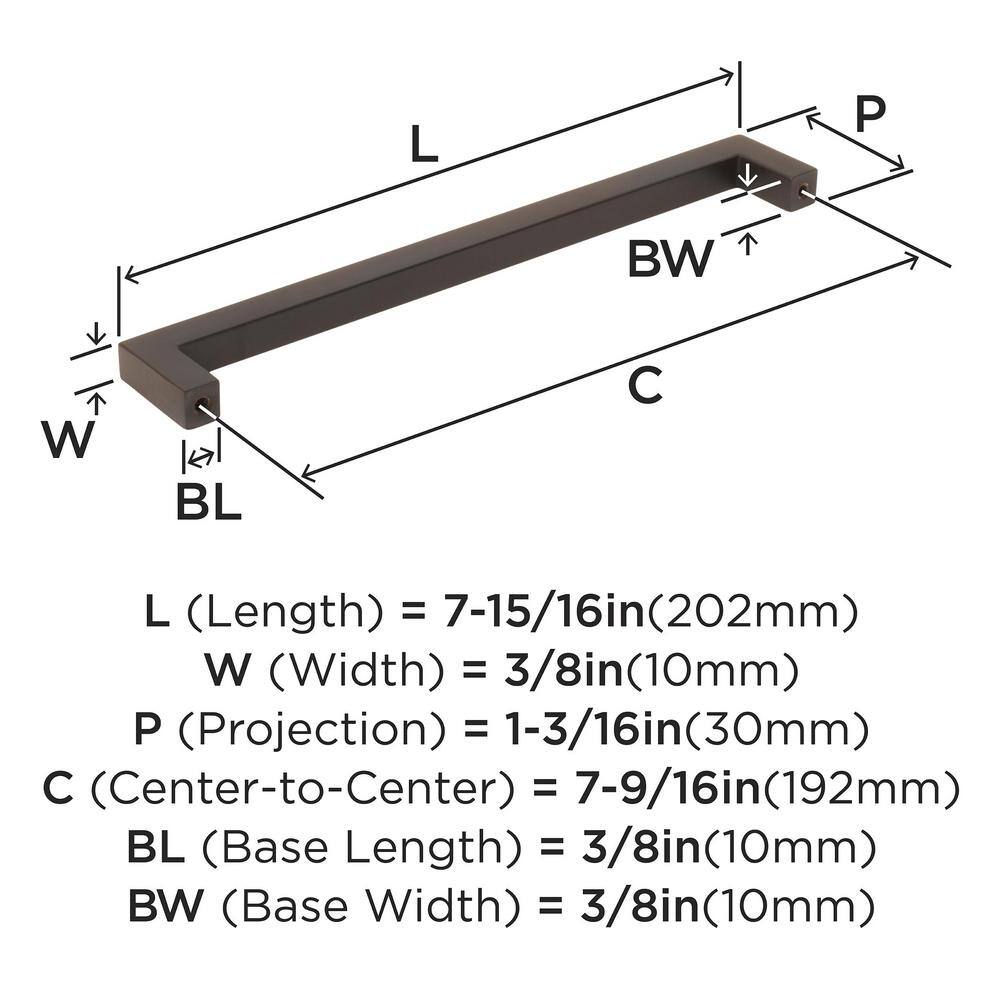 Monument Oil Rubbed Bronze 7-9/16 inch Cabinet Pull