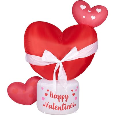 National Tree Company 28 in. Height Valentine's Hearts with LED Lights  DF-22080007L - The Home Depot