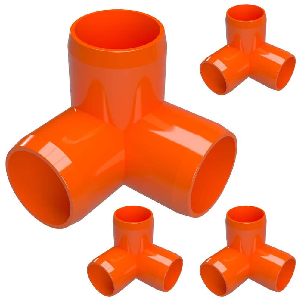 1 in. Furniture Grade PVC 3-Way Elbow in Orange (4-Pack) price history on PriceWatchPro