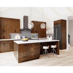 Designer Series Soleste Assembled 30x34.5x23.75 in. Blind LeftCorner Base Kitchen Cabinet in Spice