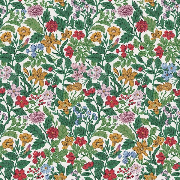 Joules Joules Arts and Crafts Floral Rainbow Matte Non Woven Removable  Paste the Wall Wallpaper 118543 - The Home Depot