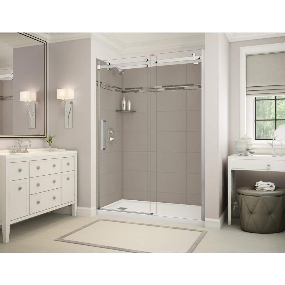 Reviews for MAAX Utile Origin 32 in. x 60 in. x 83.5 in. Left Drain Alcove Shower Kit in Greige