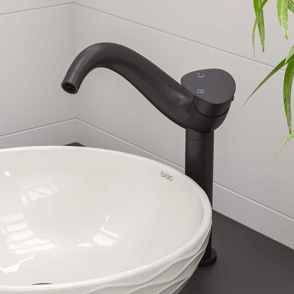 White Ceramic Round Vessel Bathroom Sink