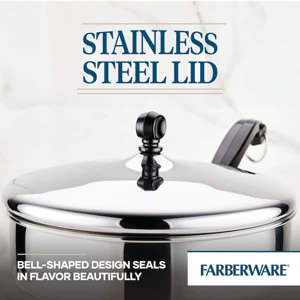 Farberware Classic Series Stainless Steel 4-1/2-Quart Covered Sauté Pan with Helper Handle