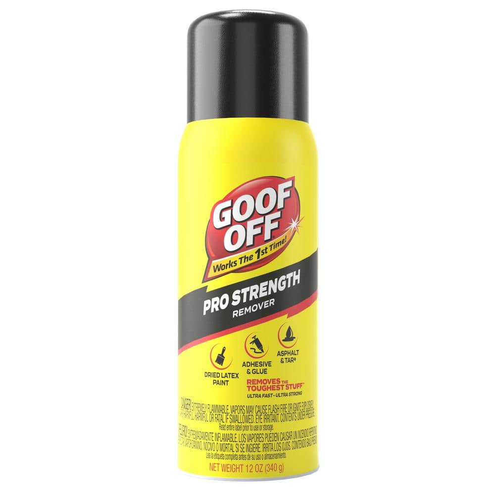 Goof Off FG790 Gunk Adhesives Remover, 12 oz, Bottle, Light Orange