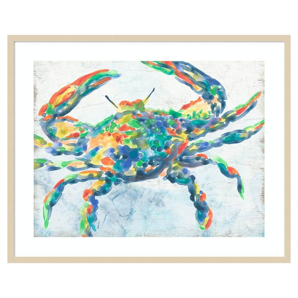Vibrant Abstract Rainbow Crab II Framed Wall Art Print