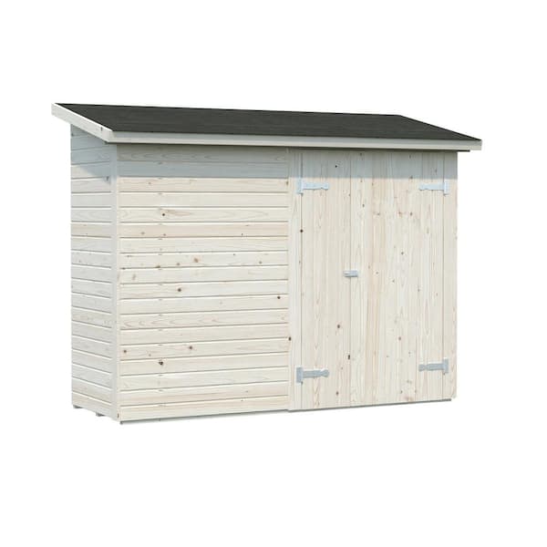 Leisure Season 8 ft. x 3 ft. Nordic Spruce Natural Wooden Lean-To Storage Shed (24 sq. ft.)