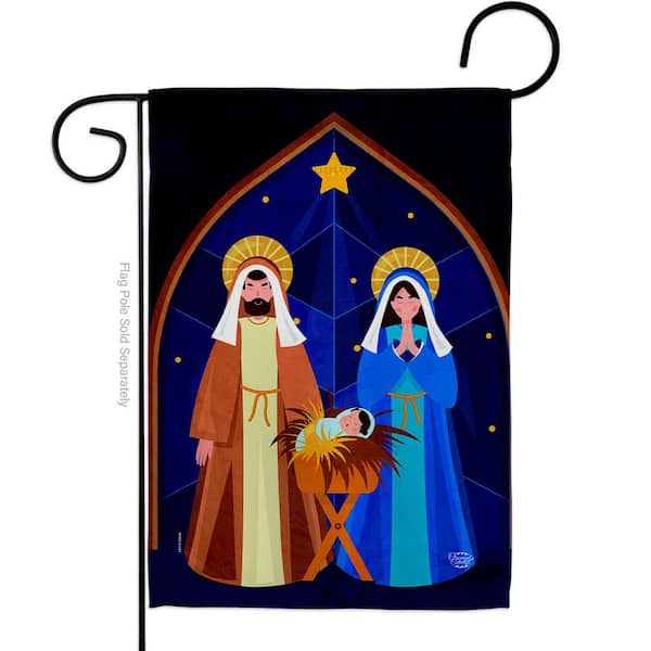 Ornament Collection 13 in. x 18.5 in. Nativity of Jesus Garden Flag Double-Sided Winter Decorative Vertical Flags
