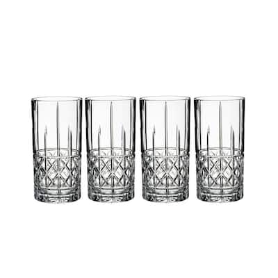 Lorren Home Trends 12 oz. Textured Highball Drinking Glass (Set of 6) BG-03  - The Home Depot