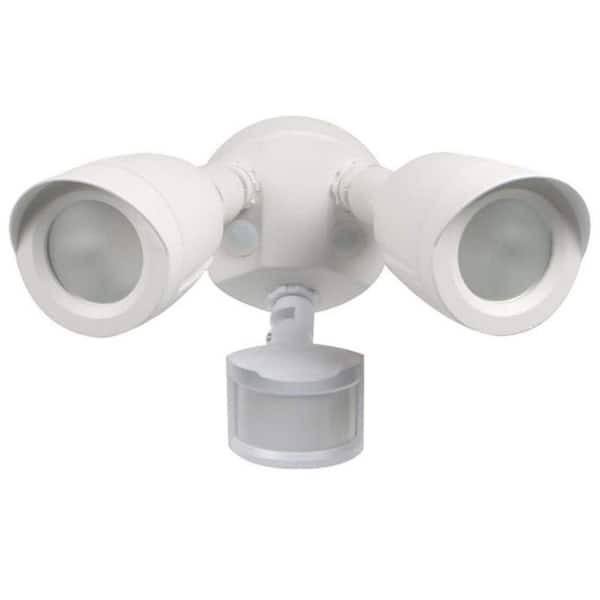 20-Watt Dual Head LED Motion Sensor Security Flood Light, 1900 Lumens, IP65 Weatherproof, Cool White 4000K