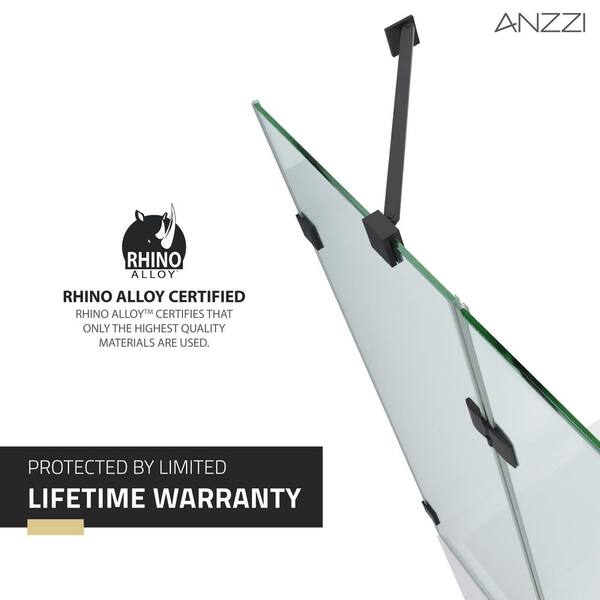 ANZZI Pacific 48 in. W x 58 in. H Pivot Frameless Bathtub Door in