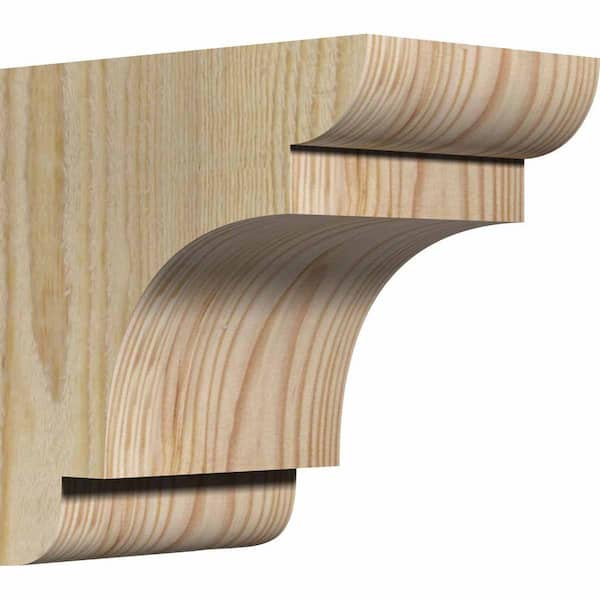 Ekena Millwork 4 in. x 6 in. x 6 in. Douglas Fir New Brighton Rough Sawn Corbel