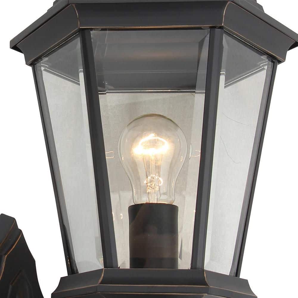 Imperial Black Dimmable Outdoor Wall Lantern with Clear Glass