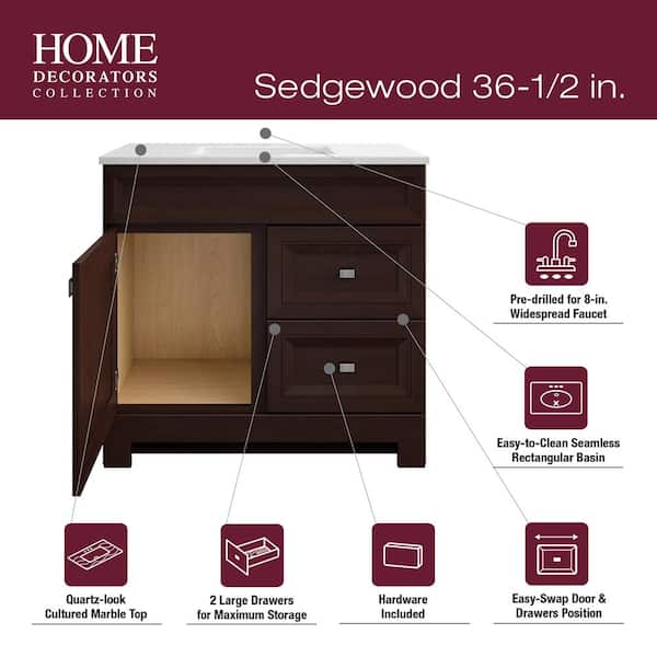 Home Decorators Collection Sedgewood 36.5 in. W x 18.75 in