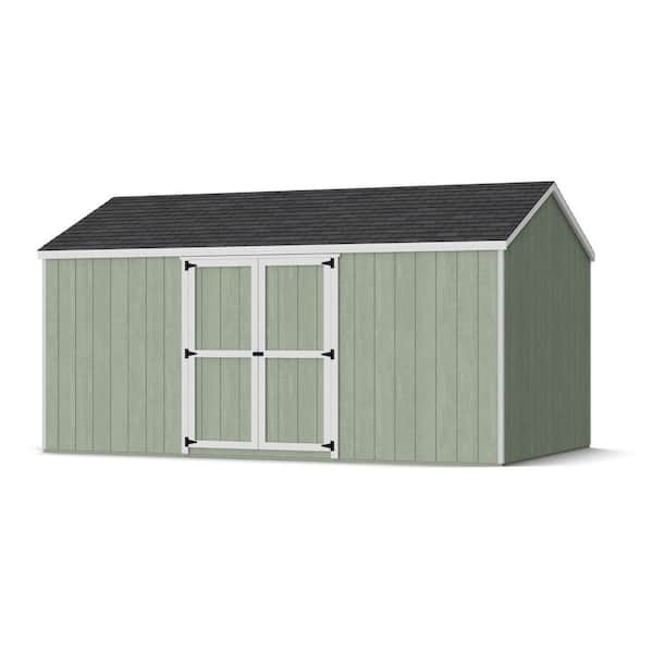 Value Gable 10 ft. x 16 ft. Outdoor Wood Storage Shed with Side Entry and Floor Do-It-Yourself Kit (160 sq. ft. )