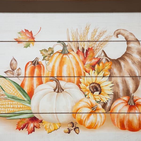 Harvest blessings pumpkin cart personalized decorative tea towel