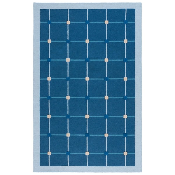 SAFAVIEH Genre 8 ft. x 10 ft. Blue/Beige Border Geometric Area Rug