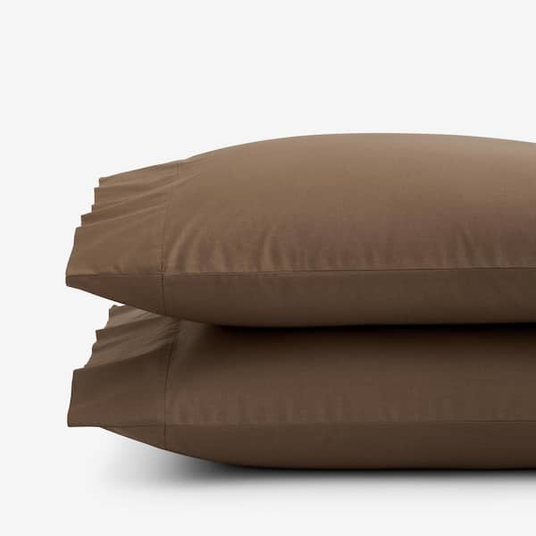 The Company Store Company Cotton Coffee Cotton Percale Standard Pillowcase (Set of 2)