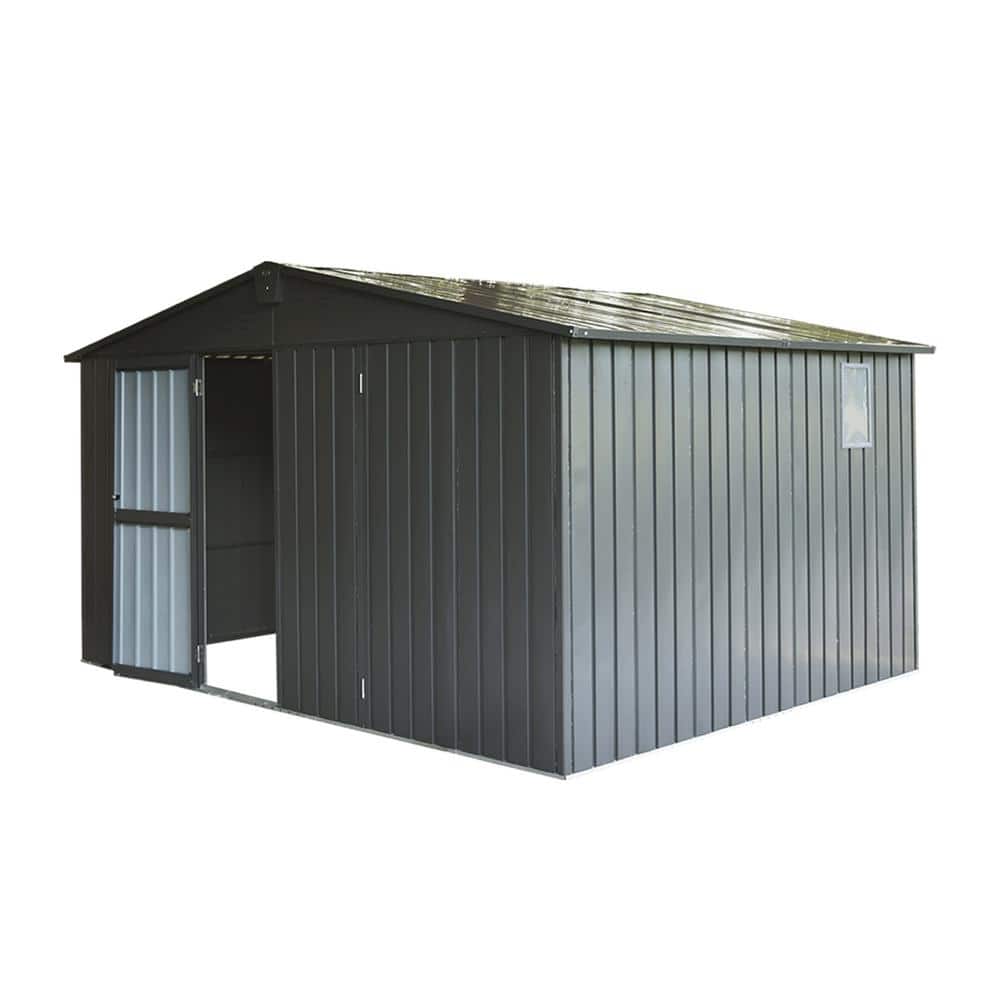 domi outdoor living 11 ft. W x 12.5 ft. D Metal Shed with Lockable