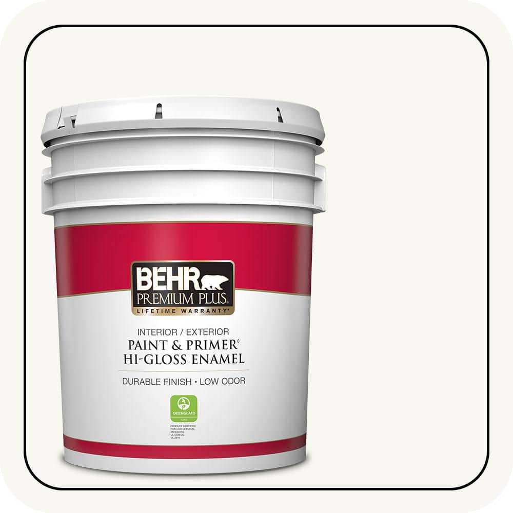 5 gal. #PPU18-06 Ultra Pure White Hi-Gloss Enamel Interior/Exterior Paint & Primer price history on PriceWatchPro