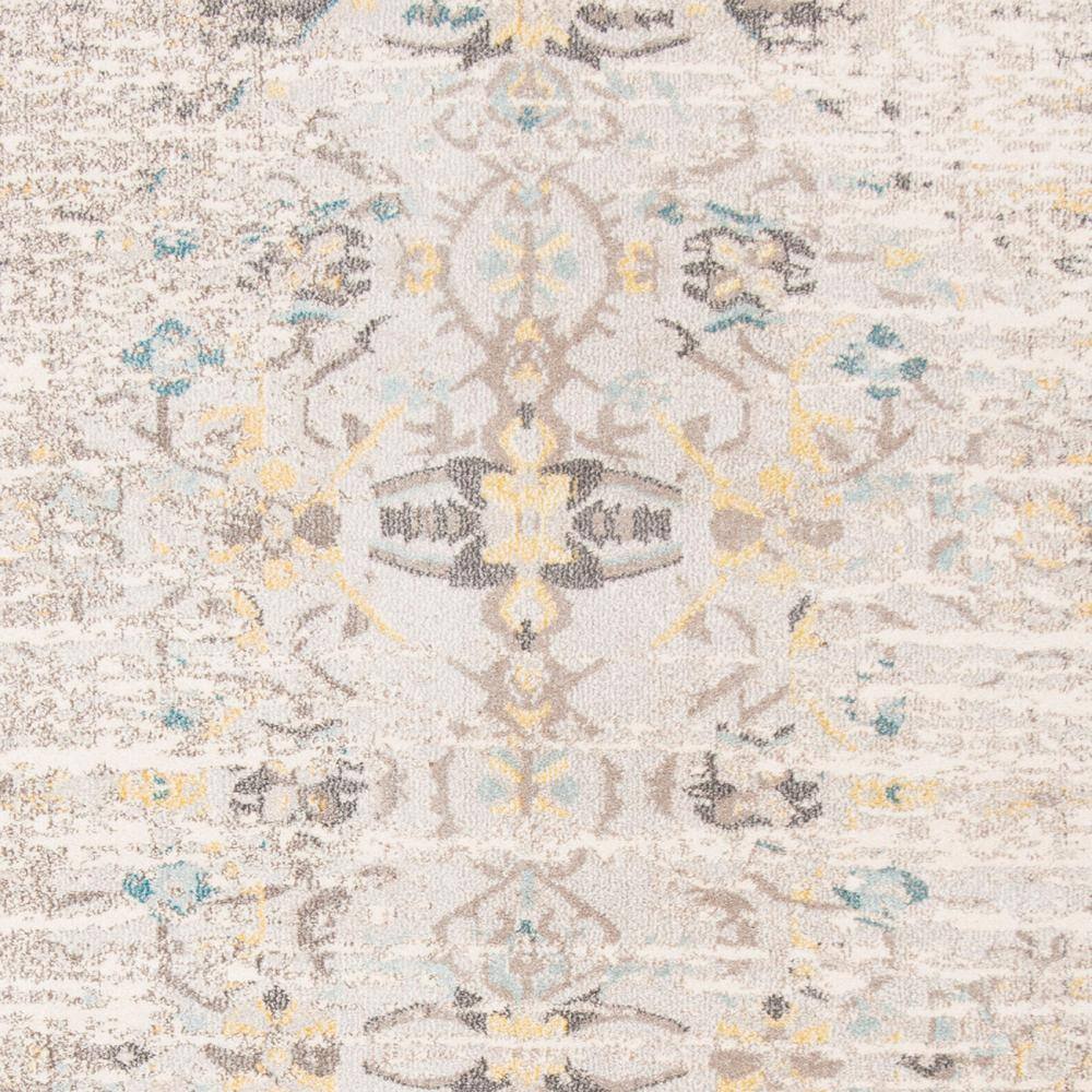 Boho-Chic Grey Multi Synthetic 8' x 10' Hand-Knotted Area Rug