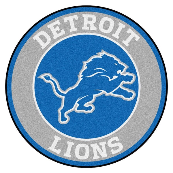 FANMATS NFL Detroit Lions Blue 2 ft. x 2 ft. Round Area Rug 17958
