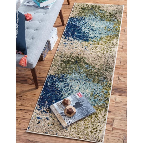 Estrella Vella Blue 2' 7 x 10' 0 Runner Rug
