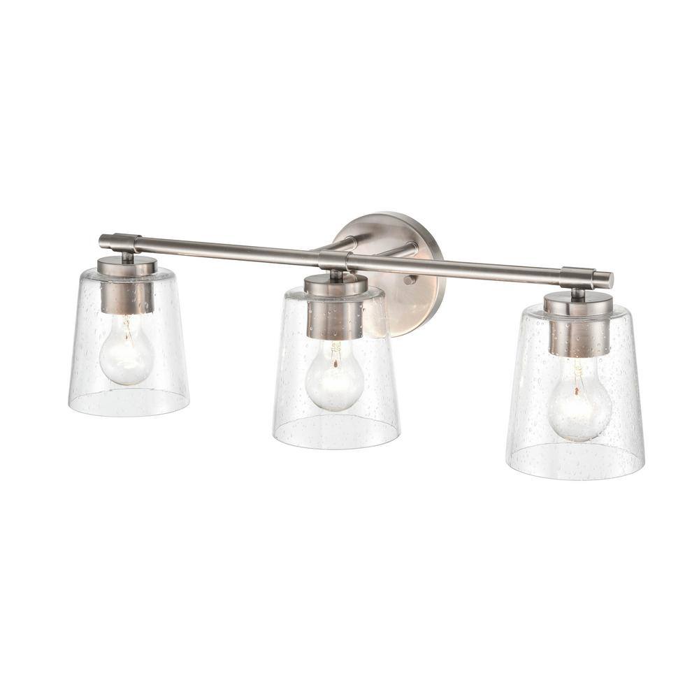24.5 in. 3-Light Brushed Nickel Vanity Light price history on PriceWatchPro