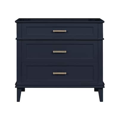 Woodfall 35.20 in. W x 21.60 in. D Vanity Cabinet Only in Midnight Blue