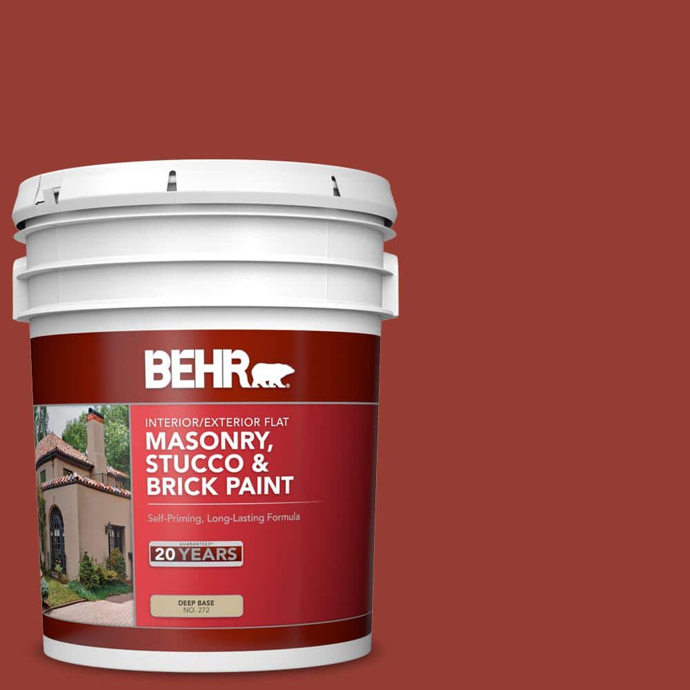 5 gal. #PPU2-17 Morocco Red Flat Interior/Exterior Masonry, Stucco and Bric