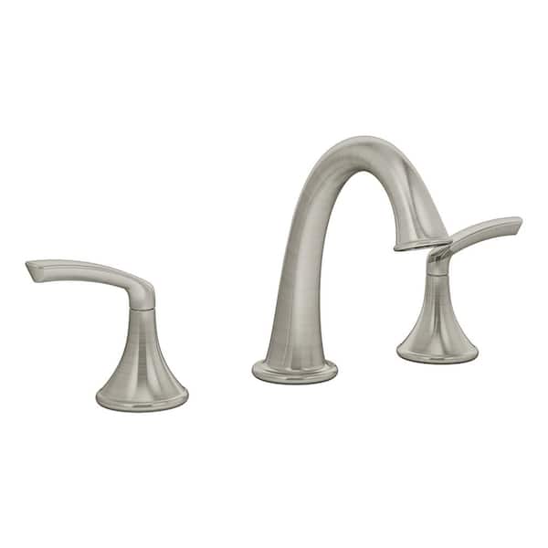 Symmons Elm Widespread Two-Handle Bathroom Faucet with Push Pop Drain Assembly in Satin Nickel (1.0 GPM)