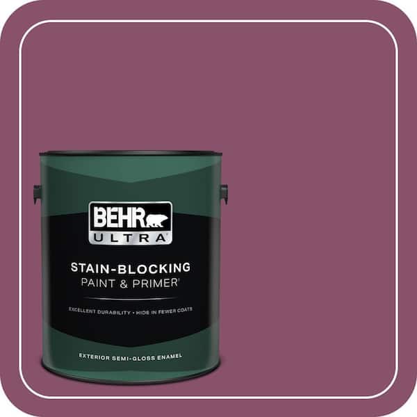 BEHR ULTRA 1 gal. #M120-7 Raspberry Crush Semi-Gloss Enamel Exterior Paint & Primer