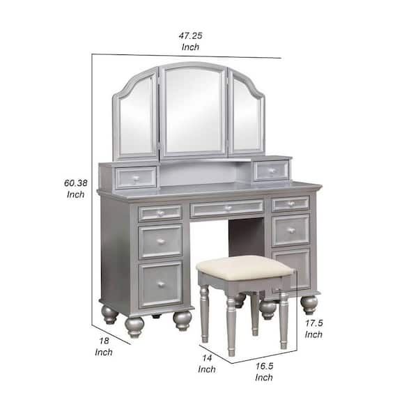 Beige makeup vanity hotsell