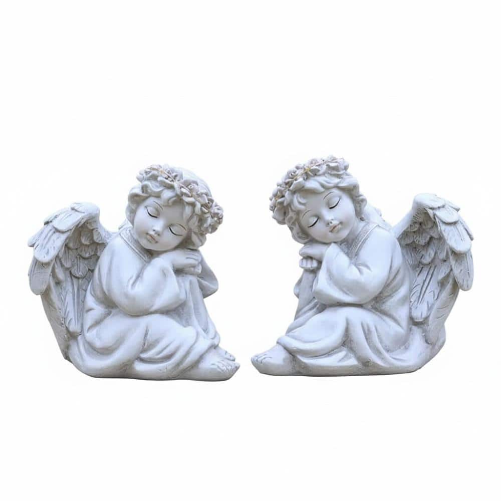 White Resin Cute Angel Garden Statue for Outdoor Decor price history on PriceWatchPro