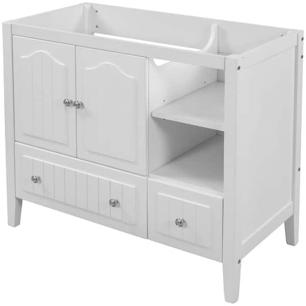 tunuo 36 in. W x 18 in. D x 31 in. H Bath Vanity Cabinet without Top in White