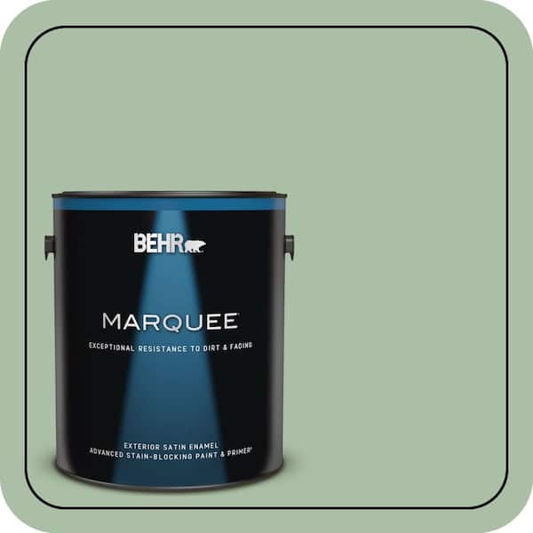 BEHR MARQUEE 1 gal. #S400-4 Azalea Leaf Satin Enamel Exterior Paint & Primer