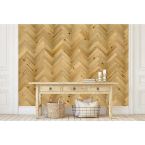 1/8 in. x 3 in. x 12 in. Blonde Peel and Stick Wooden Decorative Wall Paneling (10 sq. ft.)