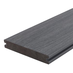 UltraShield Naturale Magellan 1 in. x 6 in. x 8 ft. Westminster Gray Solid with Groove Composite Decking Board