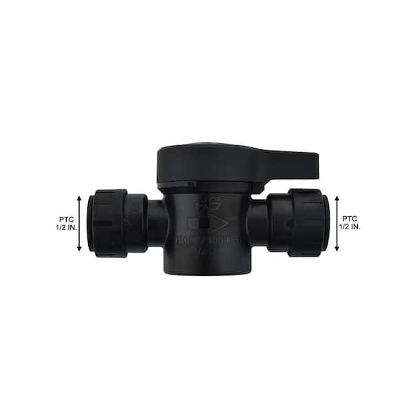 SHARKBITE ProLock 1/2 in. Push-to-Connect Plastic Shut Off Valve
