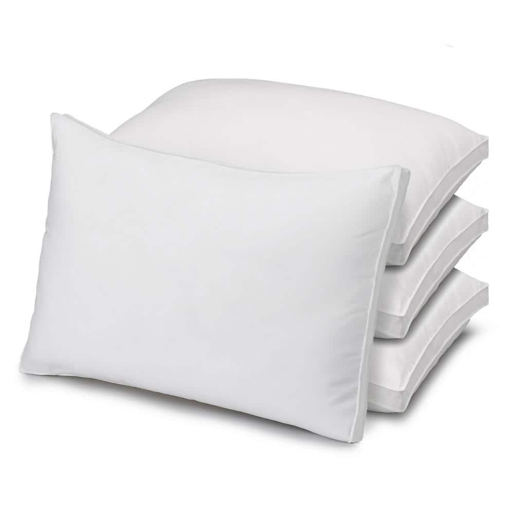 ELLA JAYNE Gusseted Medium Density Microfiber Gel Queen Size Pillow Set of  BMI_10656L_4Q The Home Depot