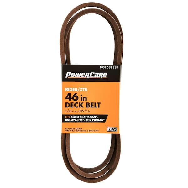 Deck Belt for 46 in. cut Craftsman, Husqvarna, Poulan mowers, Replaces OEM Numbers 405143, 532405143, 584453101