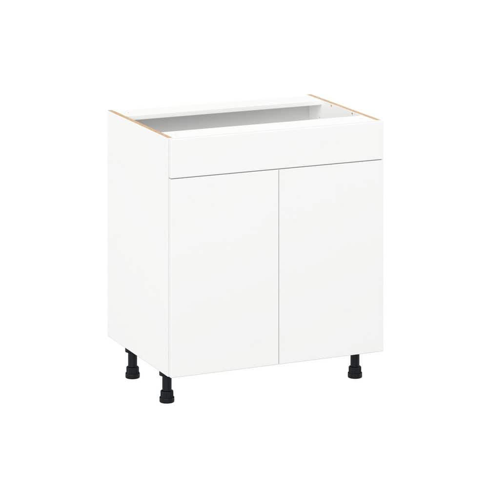 Timberline 30 in. W x 21 in. D x 30 in. H Assembled Slab Bath Sink Base Kitchen Cabinet in Bright White with False Front price history on PriceWatchPro