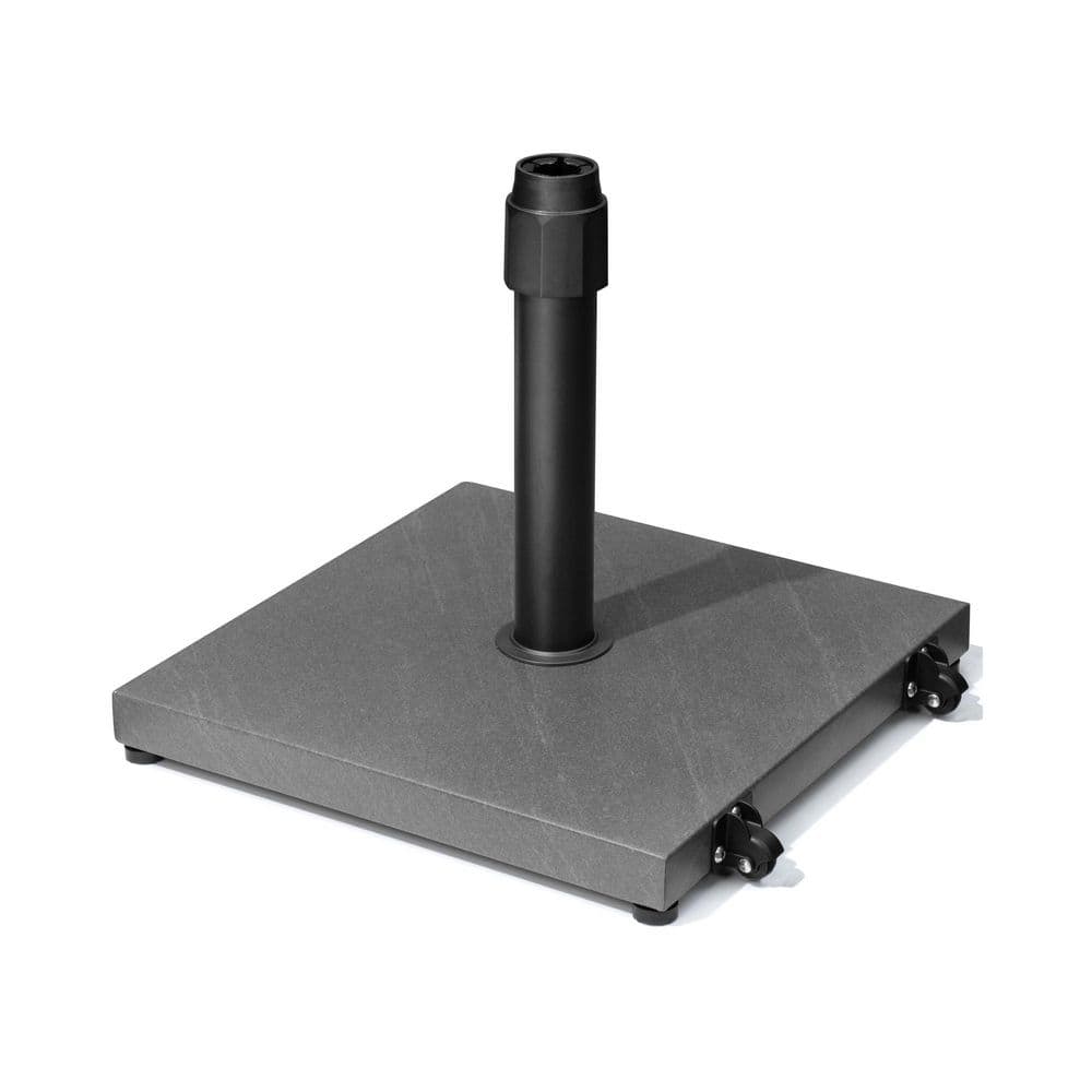 42 lb. Grey Patio Market Umbrella Base with Wheels Concrete Iron Pole Stand Wind Resistant for Deck Pool Balcony price history on PriceWatchPro