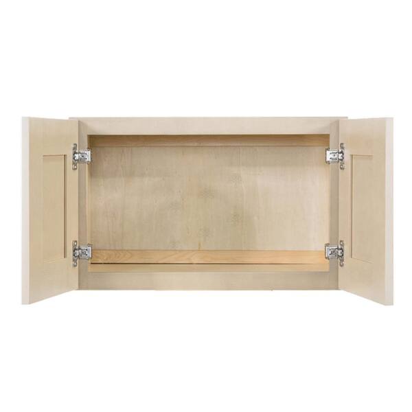 Lancaster Shaker Assembled 24x18x12 in. Wall Cabinet with 2 Doors No Shelf in White Lancaster Shaker Assembled 24x18x12 in. Wall Cabinet with 2 Doors No Shelf in White